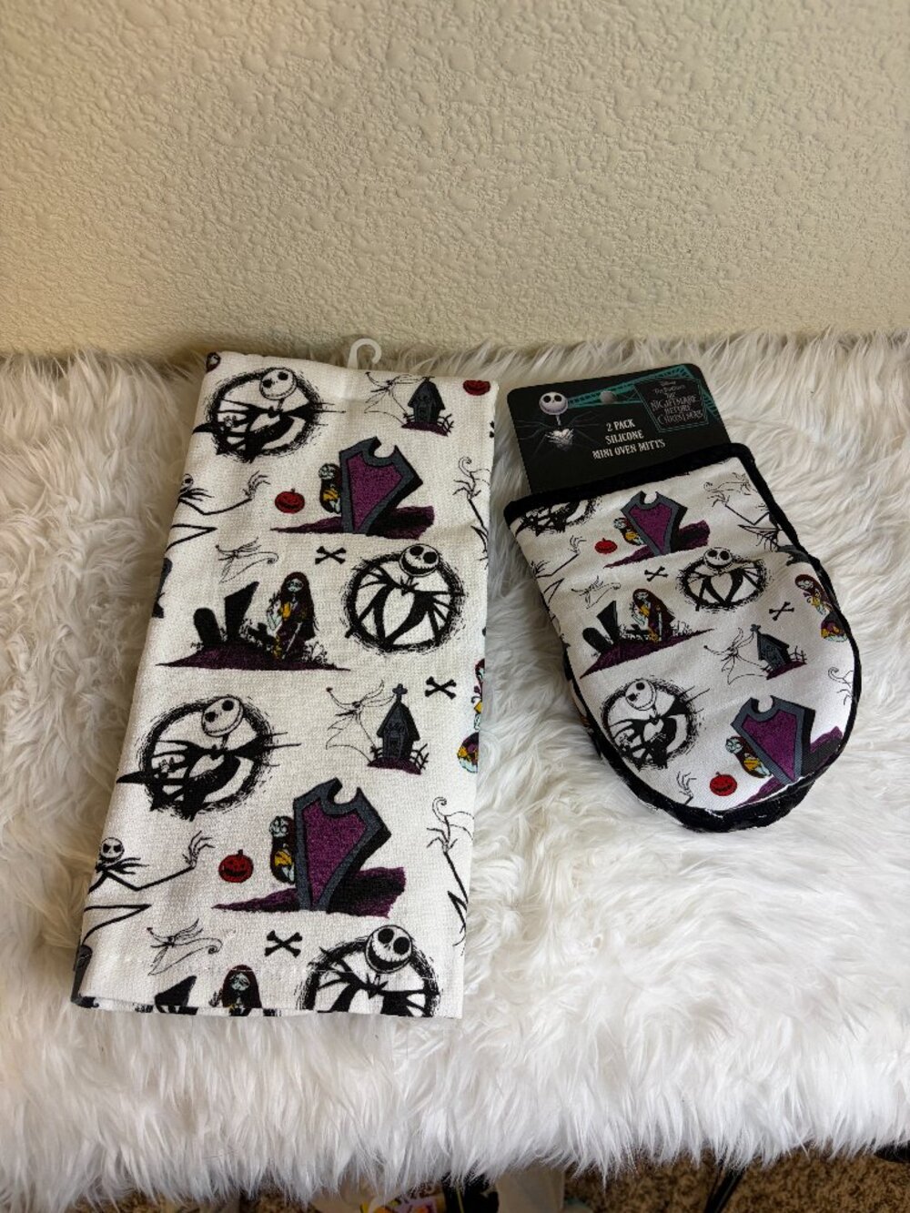 Disney Nightmare Before Christmas Kitchen Towels Oven Mitts Set Jack NWT